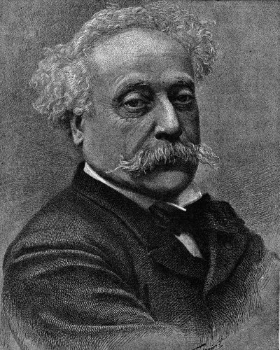 フランスの作家、アレクサンドル・デュマ・ジュニア（1824-1895）の肖像。1895年12月5日の「La gazette du dimanche」に掲載されたエングレーヴィング。 作： French School
