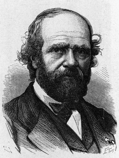 アルフォンス・ポワトヴァンの肖像 - 1896年の「科学のアルバム、輝かしい科学者たち、偉大な発見」の中で。 作： French School
