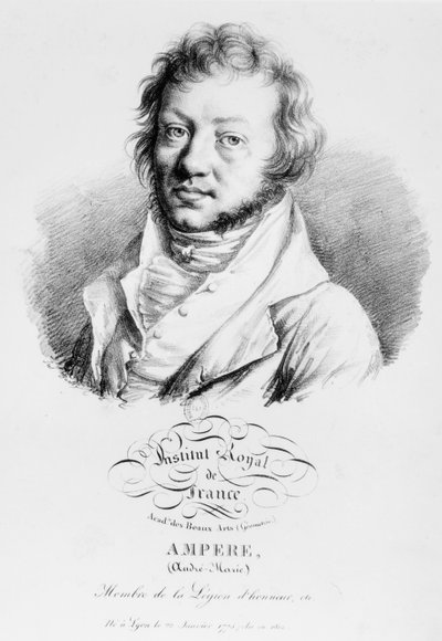 アンドレ・マリー・アンペレの肖像（1775-1836） 作： French School
