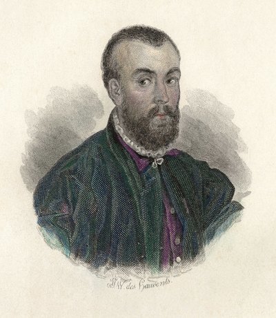 スペインやイタリアで活躍したフランドル地方の医師、アンドレ・ヴェセール（1514-1564）の肖像。 作： French School