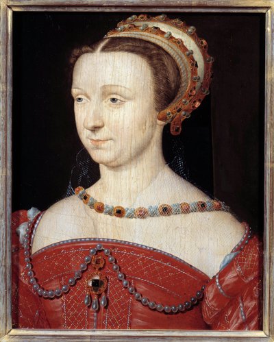 1549年のギーズとヌムール公爵夫人アンヌ・デステ・フェララの肖像 フランス派の絵画 作： French School