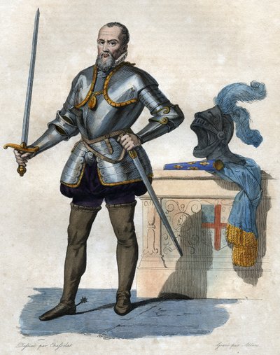 アン・ド・モンモランシー、ドク・ド・モンモランシー（1492-1567）、フランスの兵士、政治家、外交官の肖像画。 作： French School