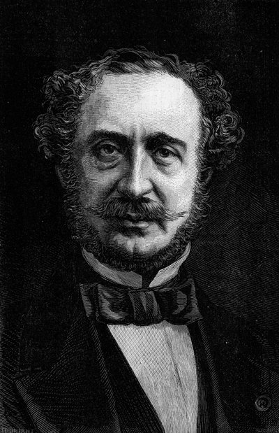 フランスの外交官・政治家、グラモン公爵アントワーヌ・アジェノール（1819-1880）の肖像。1880年1月24日付「Le Monde Illustré」1191号に掲載されたエングレーヴィング。 作： French School