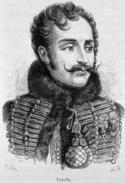 ワグラムの戦いで戦死したラサール伯爵アントワーヌ・シャルル・ルイ（1777～1809年）の肖像 - アンリ・マルタンの「L