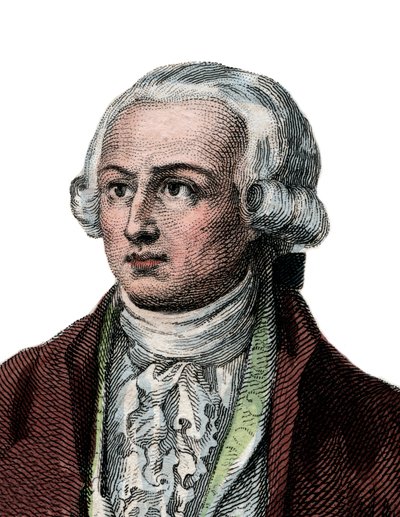 フランスの化学者、アントワーヌ・ローラン・ド・ラヴォワジエ（1743-1794）の肖像。 作： French School