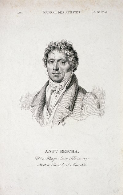 Journal des Artistesのアントワーヌレイシャ（1770-1836）の肖像 作： French School