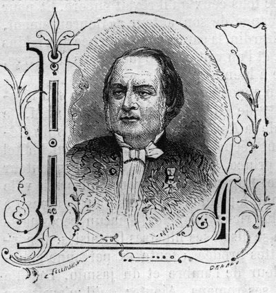 フランスの作曲家、アントナン・ルイ・クラピソン（1808-1866）の肖像。 作： French School