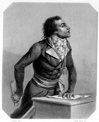 フランスの政治家Bertrand Barère de Vieuzac (1755-1841)の肖像。ラマルティーヌの「ジロンダンの歴史」では 作： French School