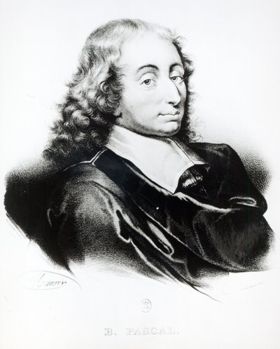 フランソワ・セラフィン・デルペック（1778-1825）によって彫刻されたブレーズパスカル（1623-62）の肖像 作： French School