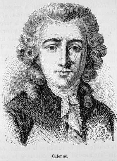 フランスの政治家Charles Alexandre de Calonne (1734 -1802)の肖像 - Henri Martinの「L