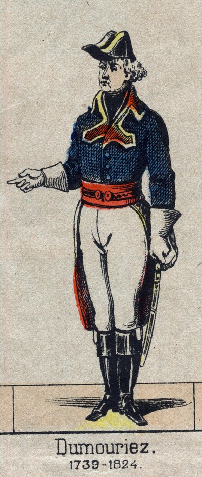 1792年の北方軍総司令官、シャルル・フランソワ・デュムリエス（1739-1823）の肖像」19世紀末のエピナルのイメージ。 作： French School