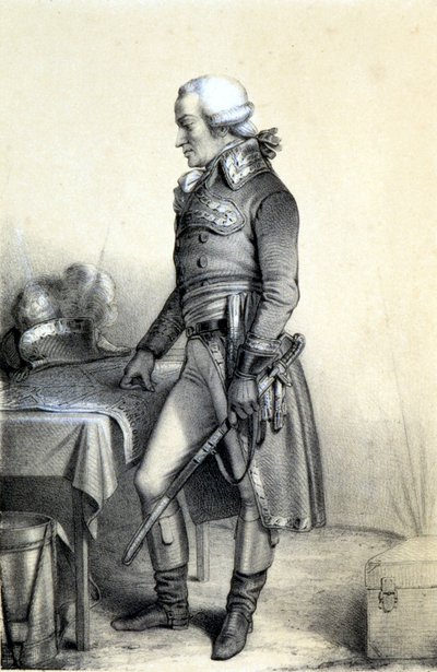 フランスの将軍Charles François du Périer dit Dumouriez (1739-1823)の肖像。- アルベール・モーリン編『Galerie historique de la Revolution Française』（1843年、パリ）に掲載。 作： French School