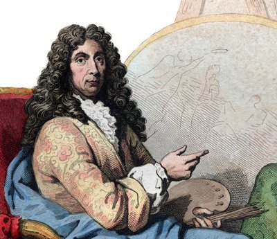 フランスの画家であり、芸術理論家でもあるシャルルルブラン（ルブラン）（1619〜1690年）の肖像。 作： French School