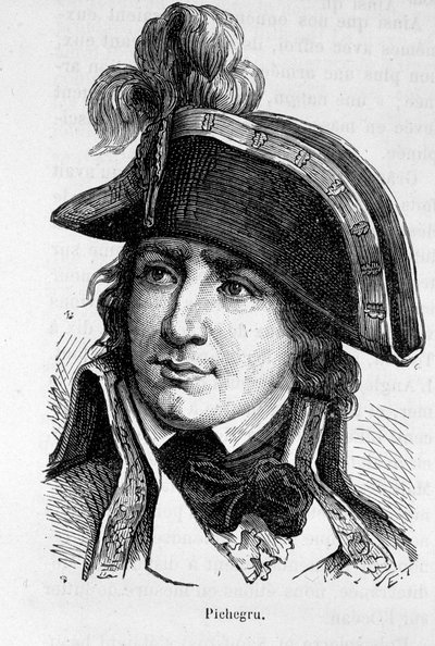 フランス軍総司令官シャルル・ピケグル（1761-1804）の肖像 - アンリ・マルタン著「L