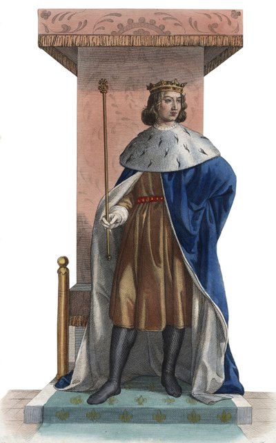 フランス王、ワイズ（1338-1380）と呼ばれるフランスのシャルル5世の肖像画。 作： French School