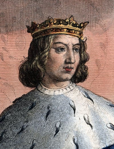 フランス王、ワイズ（1338-1380）と呼ばれるフランスのシャルル5世の肖像画。 作： French School