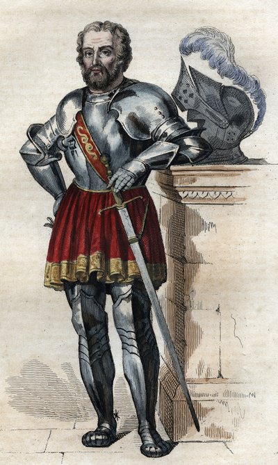 フランスの兵士、シュヴァリエドベヤード（1475-1524）の肖像画。 作： French School