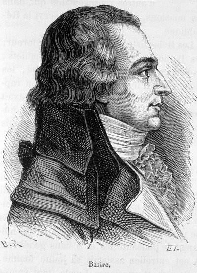 フランスの政治家、クロード・バジール（1764-1794）の肖像 - アンリ・マルタンの「L
