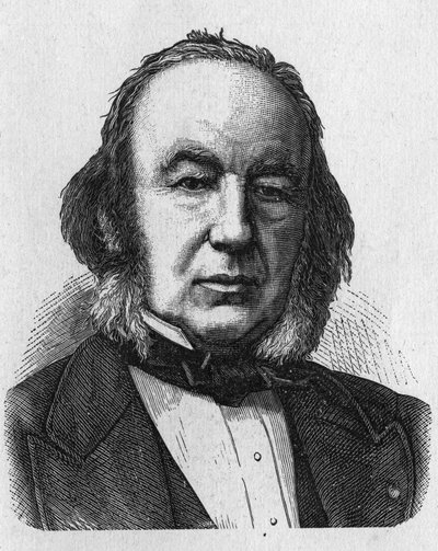 フランスの生理学者、クロード・ベルナール（1813～1878）の肖像画。 作： French School