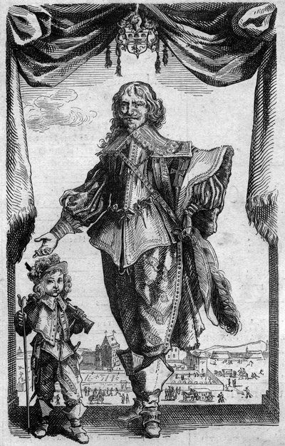 フランスの画家、クロード・ドゥルエ（1588-1660）の肖像。ジョルジュ・デュプレシ著「版画の歴史」より引用 作： French School