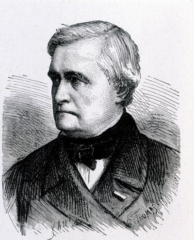 フランスの物理学者Claude Pouillet（1790 - 1868）の肖像 - 1896年の "Album de la Science; illustrious scientists; Grandes discoveries "に掲載されています。 作： French School