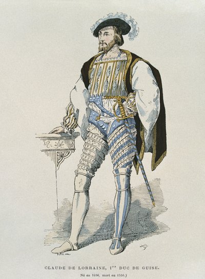ロレーヌのクロードの肖像（1496-1550）ギーズ公 作： French School