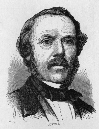 1896年に発行された「科学のアルバム」に掲載された、イギリスの航空技術者コクスウェルの肖像。 作： French School