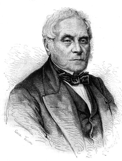 フランスの作曲家、ダニエル・フランソワ・エスプリ・オーベル（Daniel-Francois-Esprit）（1782-1871）の肖像。1867-1868年のエングレーヴィング。 作： French School