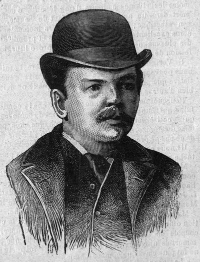 南アフリカ・ケープ植民地（トランスバール）の英国首相、リアンダー・スター・ジェイムソン博士（1853-1917）の肖像。1月16日の「La gazette du dimanche」に掲載された版画 作： French School