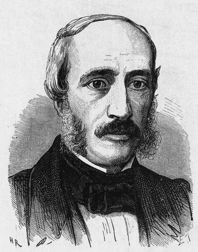 Edmond Becquerel (1820 - 1891) フランスの物理学者の肖像 - "Album de la Science; illustrious scientists; Grandes discoveries" 1896年に掲載。 作： French School