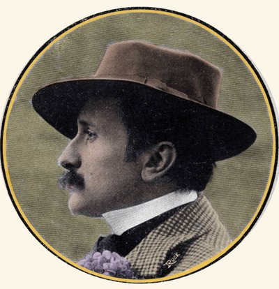 フランスの作家、エドモン・ロスタン（1868-1918）の肖像。 作： French School