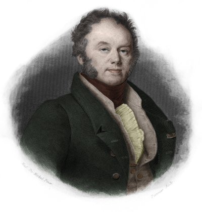 フランスの政治家、フィッツ＝ジェームズ（Fitz James）公爵エドゥアール（1776-1838）の肖像。ルイ・ド・コルメナン・ティモンの「LIBRE DES SPEAKERS」に掲載されています。1842.個人蔵。 作： French School