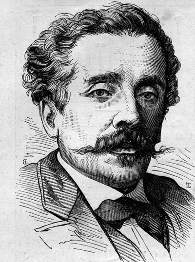 フランスのジャーナリスト・作家であるアーネスト・ラカン（1829-1879）の肖像。2月8日付「Le Monde Illustré」1141号に掲載された図版 作： French School
