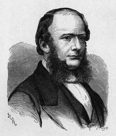 アーネスト・ヴェルナー・フォン・シーメンス（1816～1892）は、ドイツの技術者・実業家であり、ヨーロッパ初の主要な電信回線を構築した会社の創設者である。- 1896年の「科学のアルバム、輝かしい科学者たち、偉大な発見」に掲載されています。 作： French School