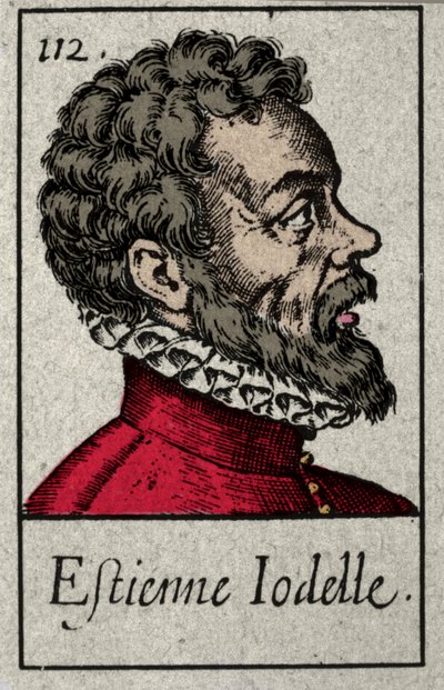 エティエンヌ・ジョデル（1532-1573）の肖像。19世紀のエングレーヴィング。 作： French School