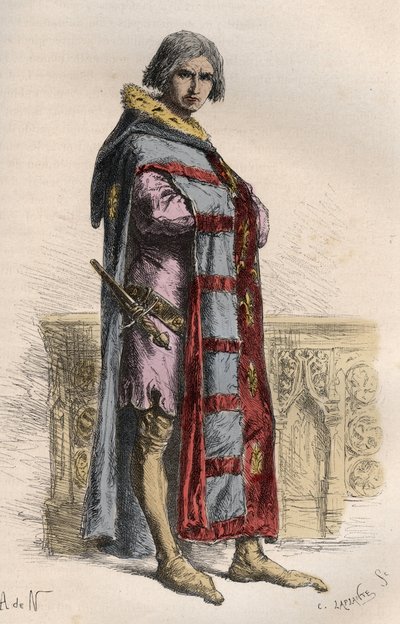 フランスの商人・政治家エティエンヌ・マルセル（1315～1358年）の肖像 - エティエンヌ・マルセル（1310～1358年）パリ商館長 - フランソワ・ギゾー作「L