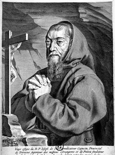 カプチン会の伝道師、ジョセフ神父（1577-1638）の肖像。 作： French School