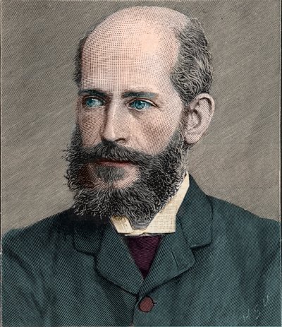 英国のアートコレクター、フェルディナンドジェームスアンセルムフライヘルフォンロスチャイルド（1839-1898）の肖像。 1898年。 作： French School