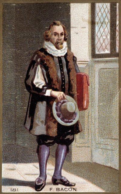 イギリスの政治家・哲学者であるフランシス・ベーコン（1561-1626）の肖像。 作： French School