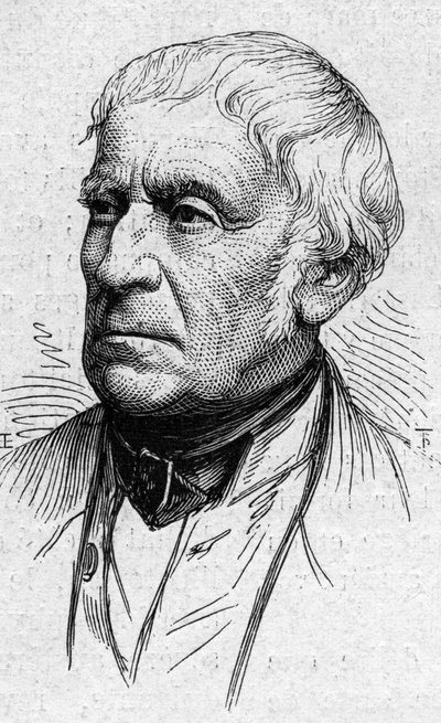 フランソワ・ギゾー（1787-1874）は、フランスの政治家、歴史家、学者です。1874年3月14日付「Le Monde Illustré」883号に掲載された版画。 作： French School