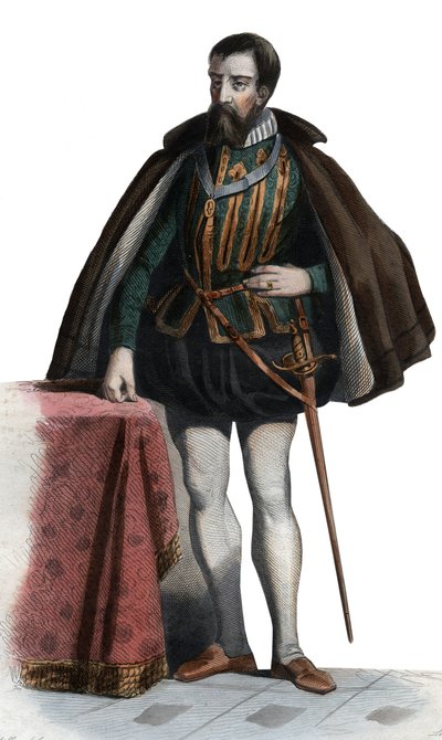 フランソワIドロレーヌ（1519-1563）、ギーズ公、オマール公、フランスの兵士、政治家の肖像。 作： French School