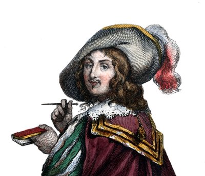 フランソワ6世の肖像、ラロッシュフーコールド公、マルシラック王子（1613-1680）、フランス人作家。 作： French School