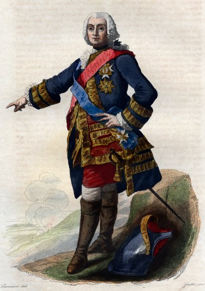 フランソワドシュベール（1695-1769）の肖像、フランスの将軍。 作： French School