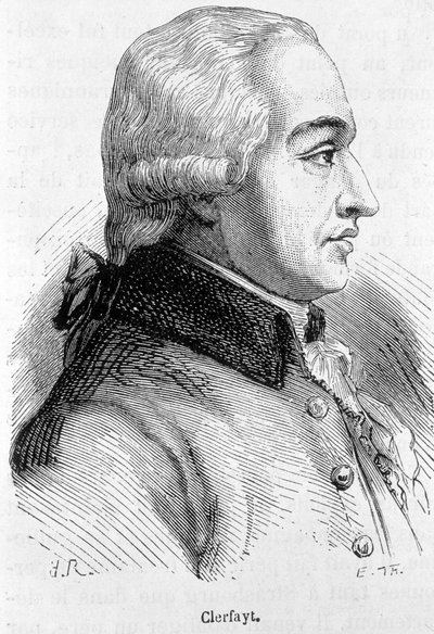 オーストリアの野戦軍人（1733年～1798年）Francois de Croix Comte de Clerfayt（またはClairfayt）の肖像 - Henri Martinの「L