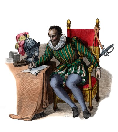 フランソワ・ド・マルエルブ（1555-1628）、フランスの詩人、批評家、翻訳者の肖像。 作： French School
