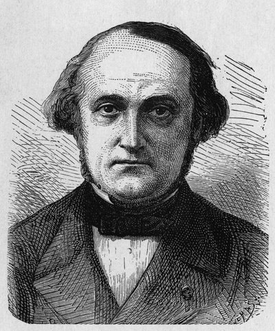 François-Clément Sauvage (1812 - 1872), フランスの技術者および行政官の肖像 - 1896年の「科学のアルバム；輝かしい科学者；偉大な発見」に掲載。 作： French School