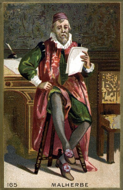 フランソワ・ド・マルヘルベ（1555-1628）の肖像。19世紀のカラーリトグラフ。 作： French School