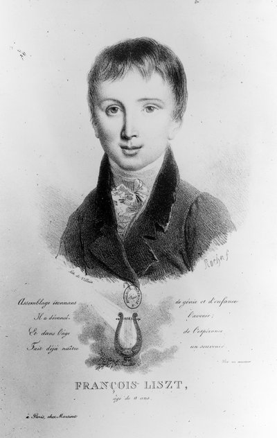 11歳のフランツリスト（1811-86）の肖像 作： French School