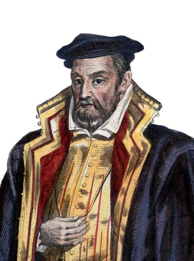 Gaspard II de Coligny（1519-1572）、Lord de Chatillon、フランスの貴族、提督の肖像。 作： French School