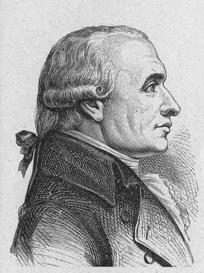 フランスの数学者であるガスパール・モンジュ（1746～1818）の肖像画。 作： French School